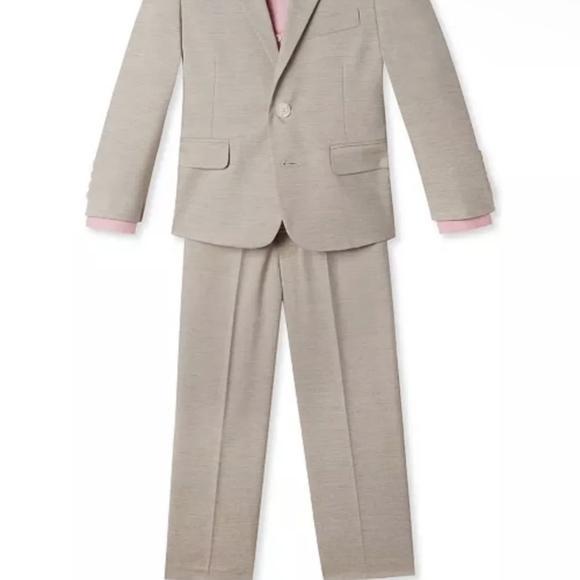 Calvin Klein Beige Suit with White Buttons - Picture 3 of 4